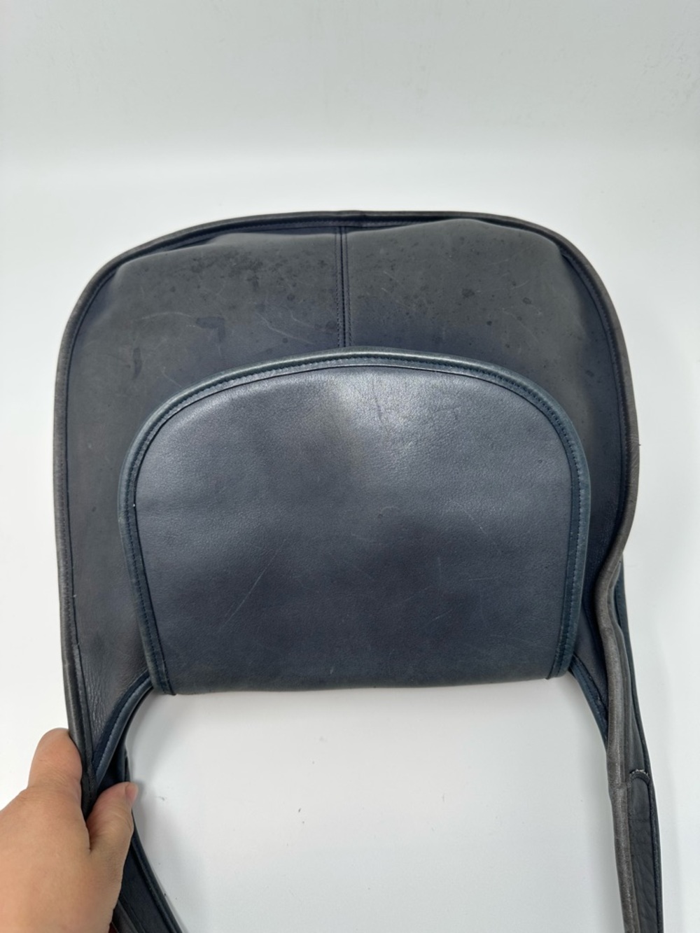 Vintage Coach 9029 Ergo Flap Leather Shoulder Bag Blue Made In USA - Picture 10 of 15